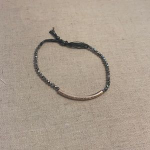 Stella & Dot Layering bracelet, silver and rose gold